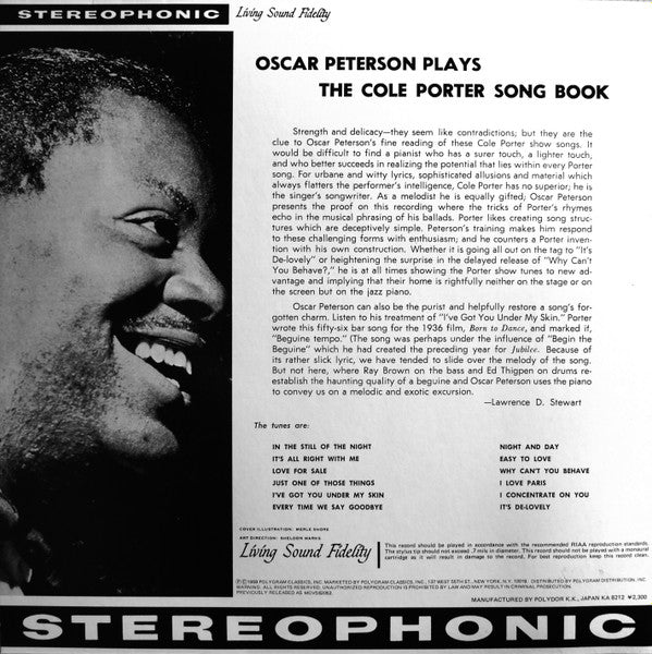 Oscar Peterson - Oscar Peterson Plays The Cole Porter Song Book(LP,...