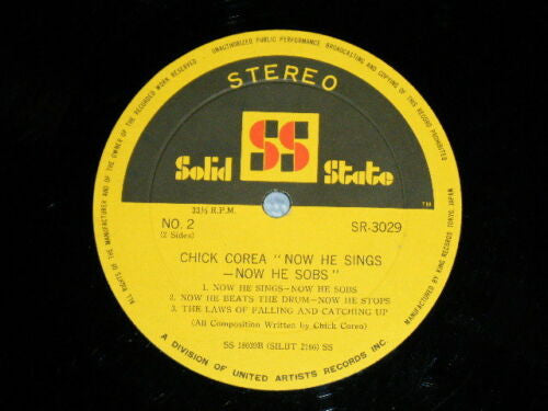 Chick Corea - Now He Sings, Now He Sobs (LP, Album)