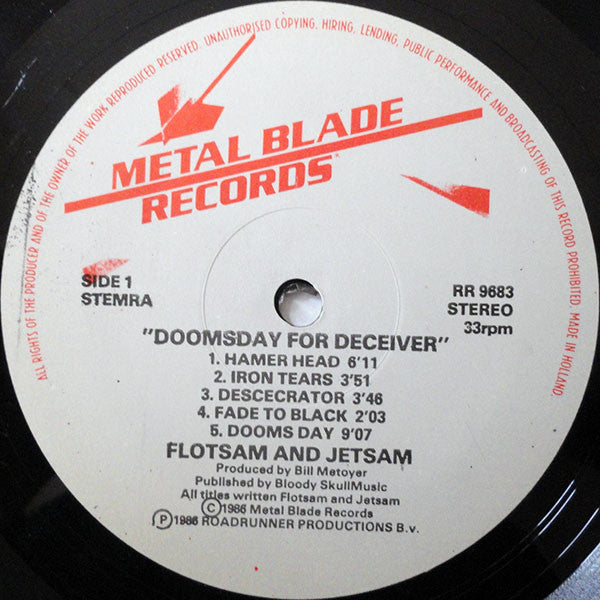Flotsam And Jetsam - Doomsday For The Deceiver (LP, Album)