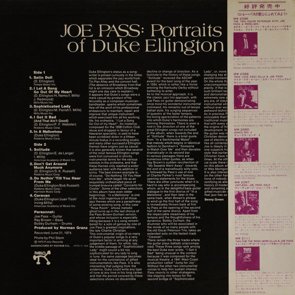 Joe Pass - Portraits Of Duke Ellington (LP, Album)