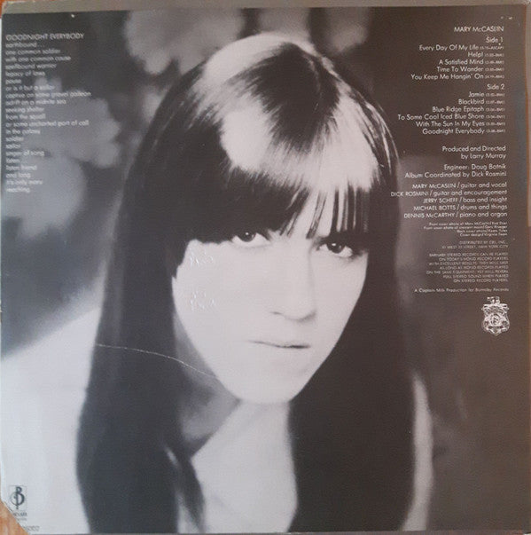 Mary McCaslin - Goodnight Everybody (LP, Album)