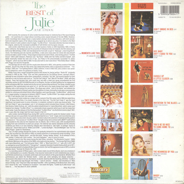 Julie London - The Best Of Julie (LP, Comp, RE)