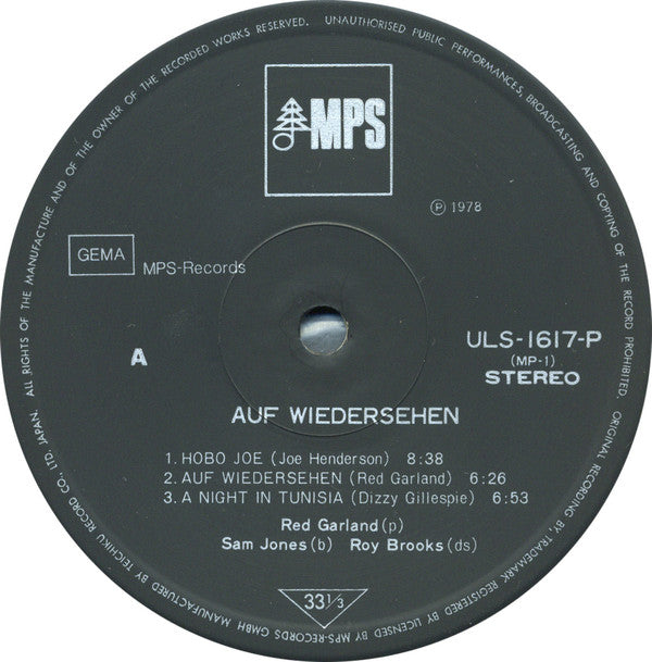 Red Garland - Auf Wiedersehen (LP, Album)