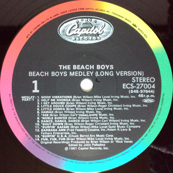 The Beach Boys - Beach Boys Medley (Long Version) (12"")