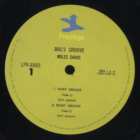 Miles Davis - Bags Groove (LP, Album, Mono, RE)