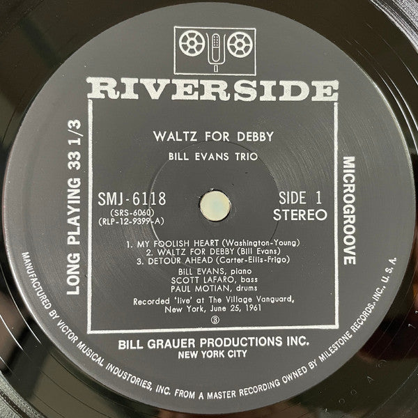 Bill Evans Trio* - Waltz For Debby (LP, Album, RE)