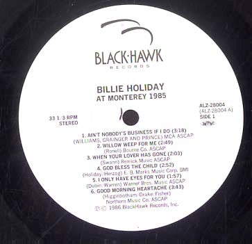 Billie Holiday - At Monterey 1958 (LP, Album, RM)