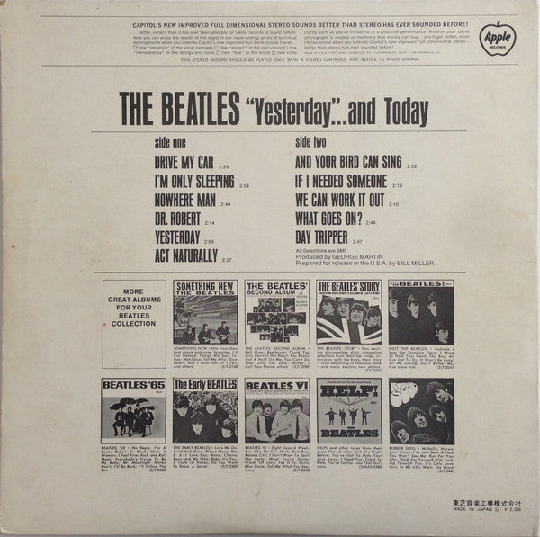 The Beatles - Yesterday And Today (LP, Album, Comp, RE, ¥2,)