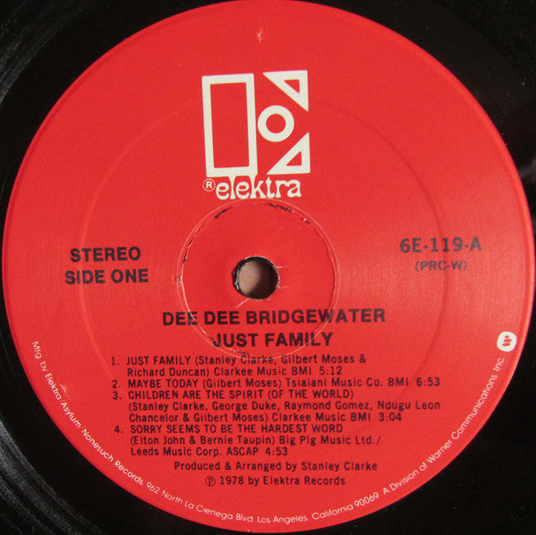 Dee Dee Bridgewater - Just Family (LP, Album, PRC)