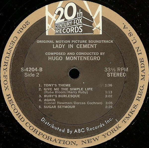 Hugo Montenegro - Lady In Cement (Original Motion Picture Soundtrac...