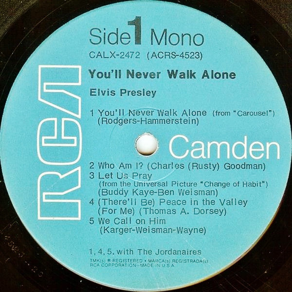 Elvis* - You'll Never Walk Alone (LP, Comp, Mono)