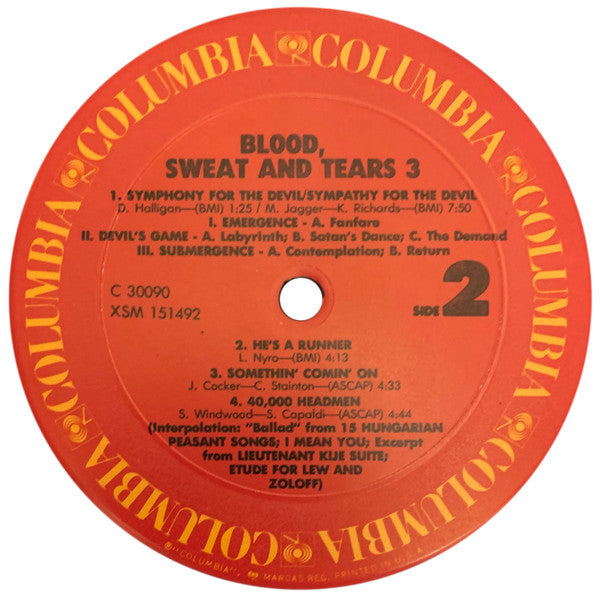 Blood, Sweat & Tears* - Blood, Sweat And Tears 3 (LP, Album, RE)