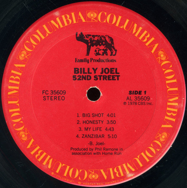 Billy Joel - 52nd Street (LP, Album, San)