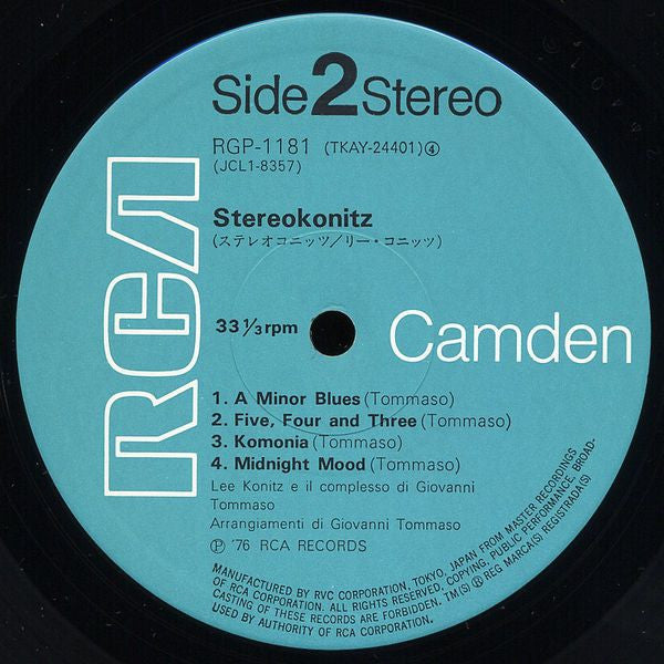 Lee Konitz - Stereokonitz(LP, Album, RE)