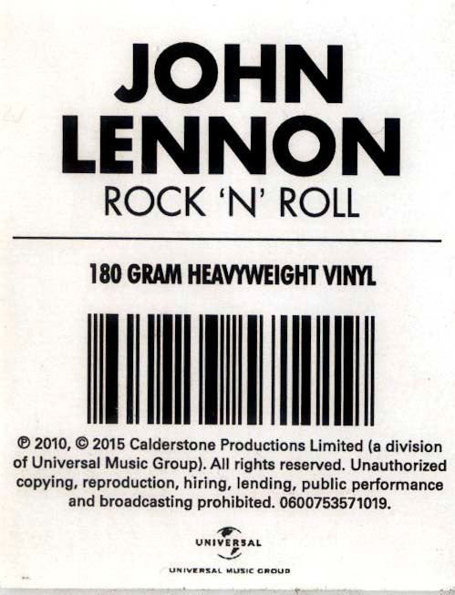 John Lennon - Rock 'N' Roll (LP, Album, RE, RM, 180)