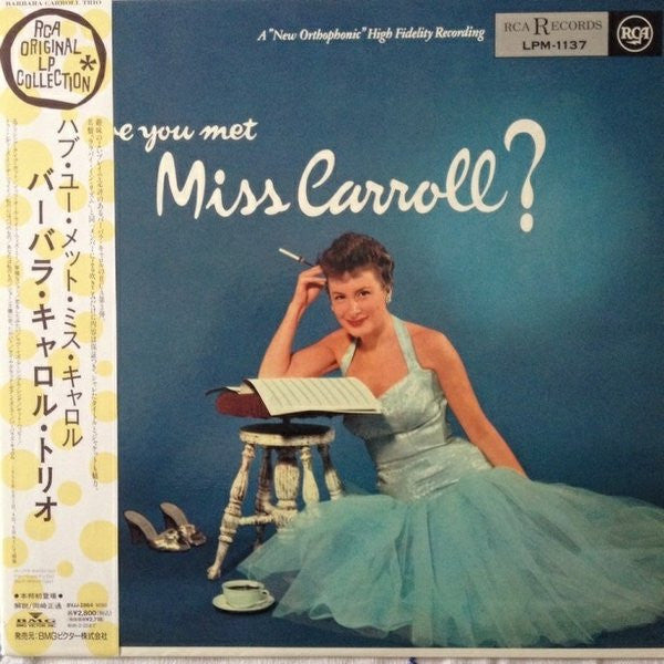 Barbara Carroll Trio - Have You Met Miss Carroll? (LP, Mono, RE)