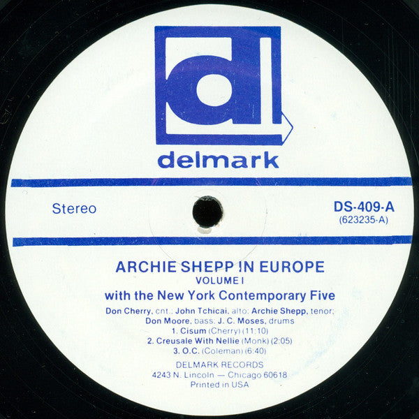 Archie Shepp With The New York Contemporary 5* - In Europe (LP, Album)