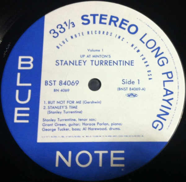 Stanley Turrentine - Up At ""Minton's"", Vol. 1 (LP, Album, Ltd, RE)