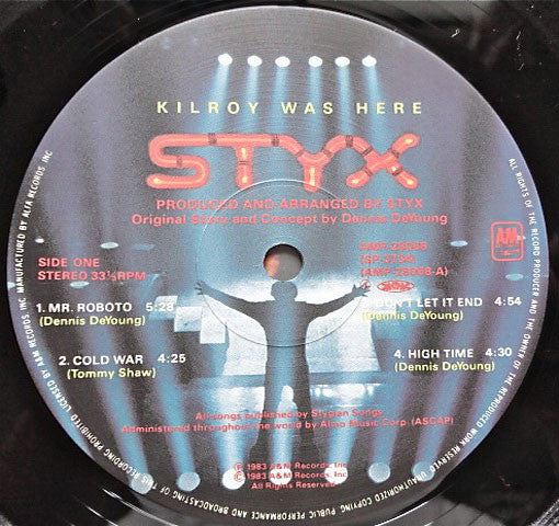 Styx - Kilroy Was Here (LP, Album, Gat)