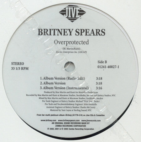 Britney Spears - Overprotected (12"")