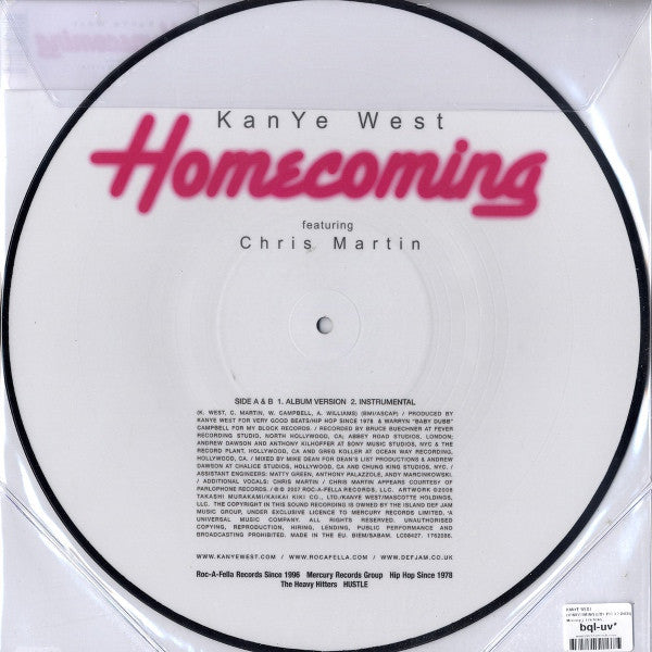 KanYe West featuring Chris Martin - Homecoming (12"", Single, Pic)