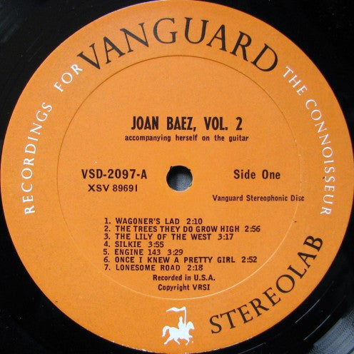 Joan Baez - Joan Baez Vol. 2 (LP, Album, RE)