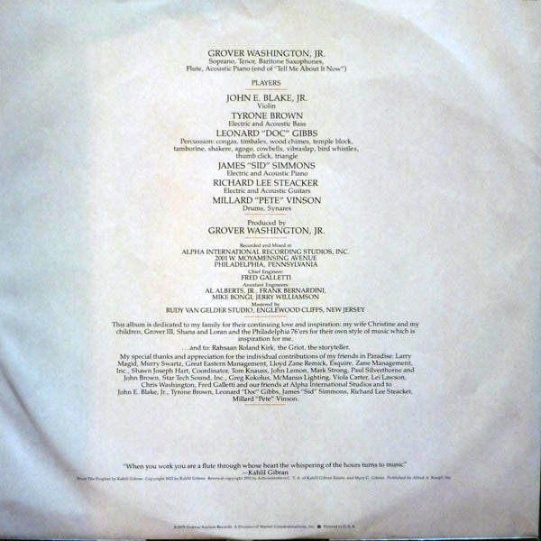 Grover Washington Jr.* - Paradise (LP, Album, SP )