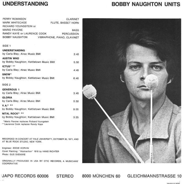 Bobby Naughton Units - Understanding (LP, Album, RE)