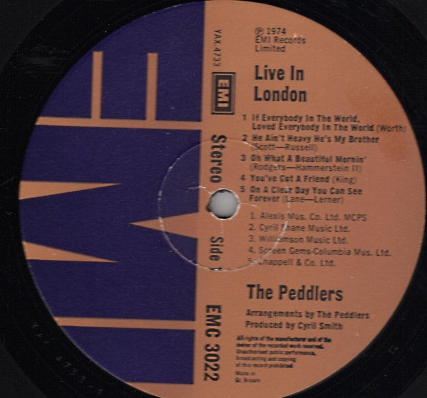 The Peddlers - 'Live' In London (LP, Album)