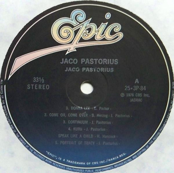 Jaco Pastorius - Jaco Pastorius (LP, Album, RE)