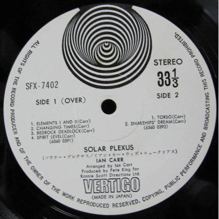 Ian Carr With Nucleus (3) - Solar Plexus (LP, Album, Gat)