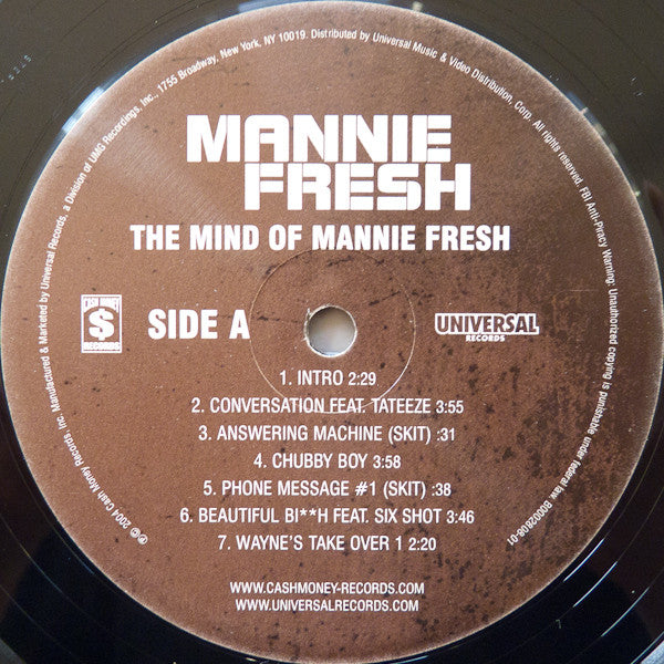 Mannie Fresh - The Mind Of Mannie Fresh (2xLP, Album)