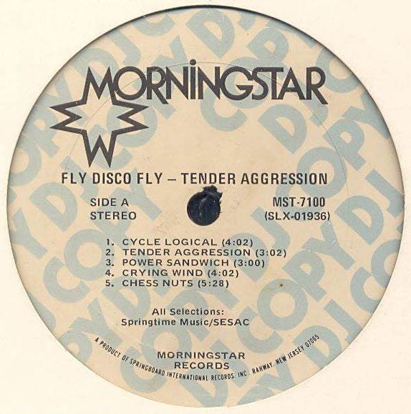 Tender Aggression - Fly Disco Fly (LP, Album, Promo)