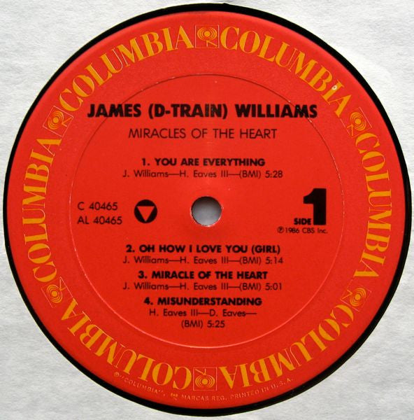 James ""D-Train"" Williams - Miracles Of The Heart (LP, Album)