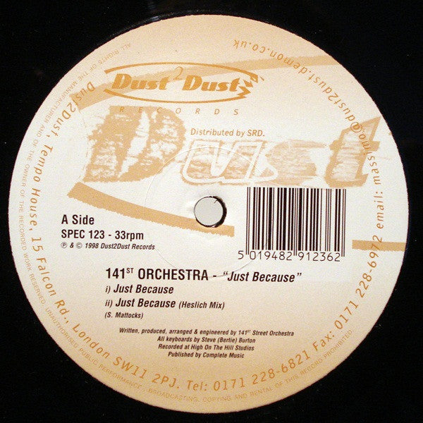 141st Street Orchestra - Just Because (12"")
