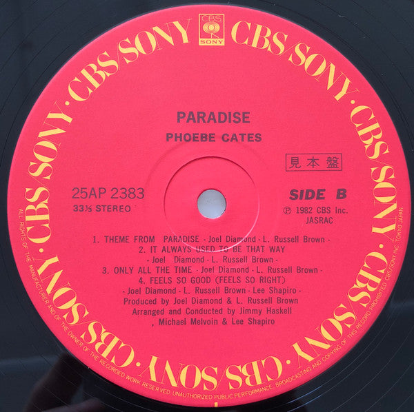 Phoebe Cates - Paradise (LP, Album, Promo)