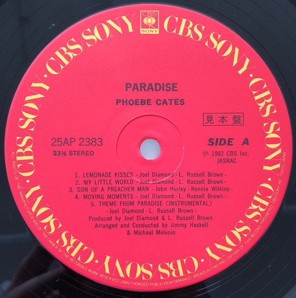 Phoebe Cates - Paradise (LP, Album, Promo)