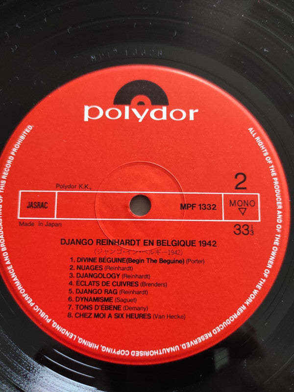 Django Reinhardt - En Belgique 1942 (LP, Album, Mono)