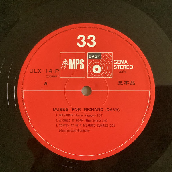 Richard Davis (2) - Muses For Richard Davis (LP, Album, Promo)
