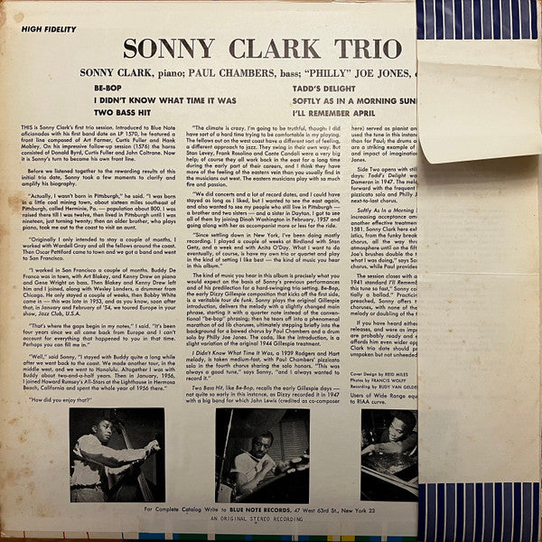 Sonny Clark Trio - Sonny Clark Trio (LP, Album, RE)