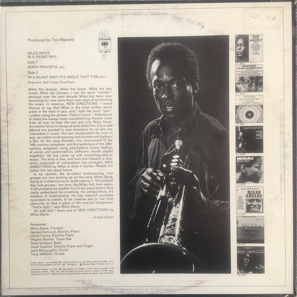 Miles Davis - In A Silent Way (LP, Album, RE, San)