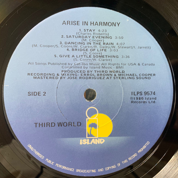 Third World - Arise In Harmony (LP, Album, LA )