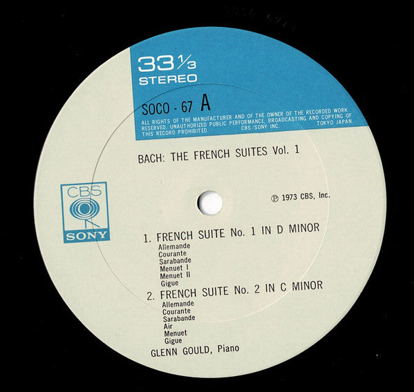 Glenn Gould - Bach* - The French Suites, Vol. 1, Nos. 1-4 (LP, Album)