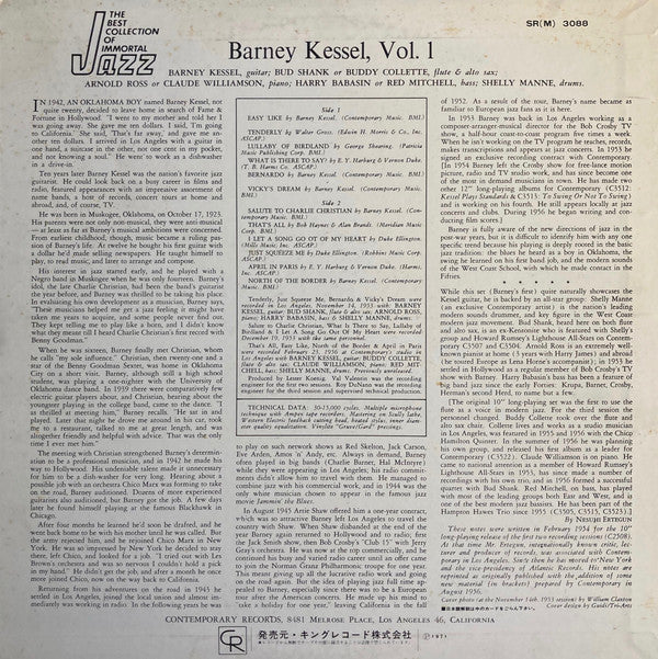 Barney Kessel - 'Easy Like' Barney Kessel Volume 1(LP, Album, Mono,...