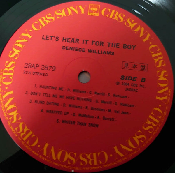 Deniece Williams - Let's Hear It For The Boy (LP, Album, Promo, Lab)