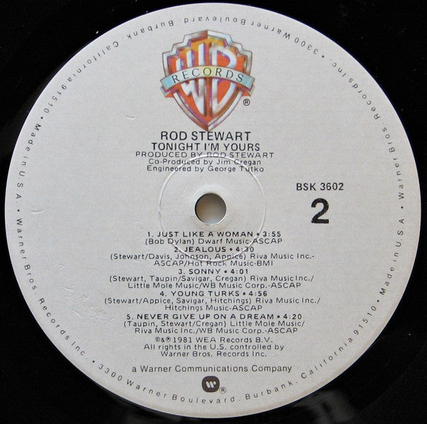 Rod Stewart - Tonight I'm Yours (LP, Album, All)