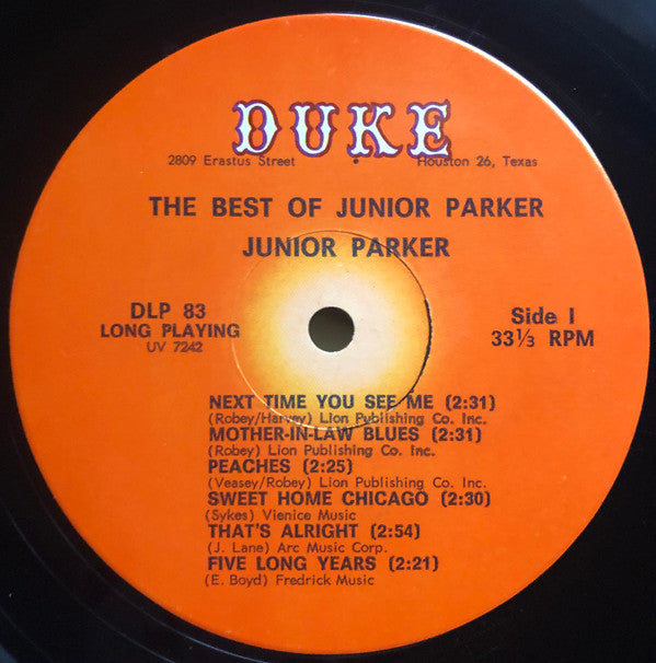 Junior Parker* - The Best Of Junior Parker (LP, Comp, Mono)