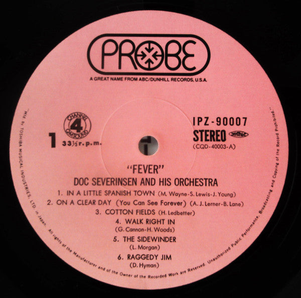 Doc Severinsen And His Orchestra - Fever!(LP, Album, Quad, Transcri...