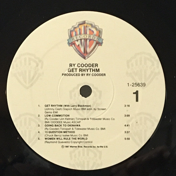 Ry Cooder - Get Rhythm (LP, Album, Spe)