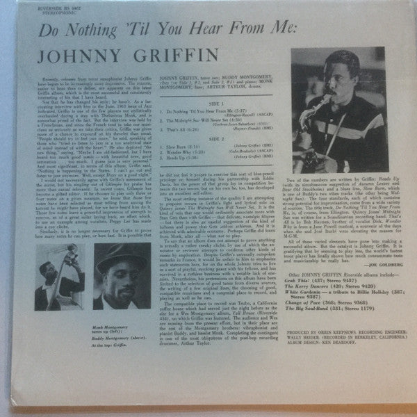 Johnny Griffin - Do Nothing 'Til You Hear From Me(LP, Album, RE)
